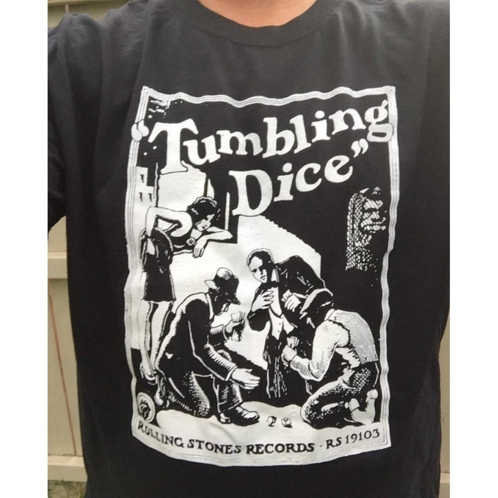 Rolling Stones Tumbling Dice Shirt Black Rolling Stones Short Sleeves Tshirt